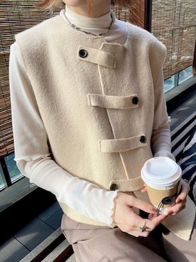 「YUNS（ユンス）のアイテム」を使った、〰️さん（レディース・160cm）の冬コーディネート