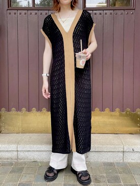 「spoon store（スプーンストア）のアイテム」を使った、〰️さん（レディース・160cm）の夏コーディネート