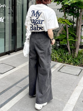 「Tシャツ×デニム」｜「アイテム（その他）」を使った、〰️さん（レディース・162cm）の夏コーディネート