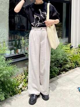 「forksy.（フォルクシー）の【forksy.】厚底トラックソールローファー/コイン＆タッセルローファー（ローファー）」を使った、〰️さん（レディース・160cm）の夏コーディネート