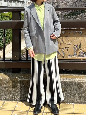 「ECRIRE（エクリール）のアイテム（ジャケット/アウター）」を使った、〰️さん（レディース・160cm）の春コーディネート