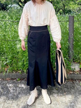 「spoon store（スプーンストア）のアイテム」を使った、〰️さん（レディース・160cm）の春コーディネート