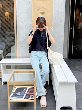 「NEUNA（ヌナ）のアイテム（パンツ）」を使った、〰️さん（レディース・162cm）の秋コーディネート