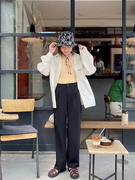 「YUNS（ユンス）のアイテム」を使った、〰️さん（レディース・160cm）の夏コーディネート