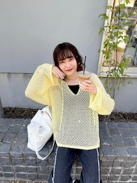 「春カラー」｜「アイテム（その他トップス）」を使った、〰️さん（レディース・160cm）の春コーディネート