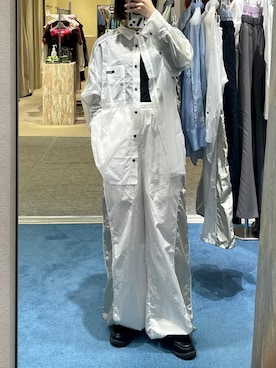 「オールホワイト」｜「アイテム（その他）」を使った、〰️さん（レディース・162cm）の春コーディネート