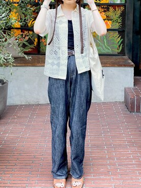 「HOTPING（ホッピン）のアイテム」を使った、〰️さん（レディース・160cm）の秋コーディネート