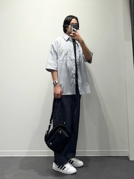 「LAKOLE（ラコレ）のアイテム（カーゴパンツ）」を使った、ショゴさん（メンズ・174cm）の春コーディネート