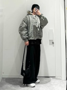 「アイテム（帽子）」を使った、ショゴさん（メンズ・174cm・20代）の冬コーディネート