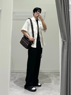 「LAKOLE（ラコレ）のアイテム（シャツ/ブラウス）」を使った、ショゴさん（メンズ・174cm）の夏コーディネート