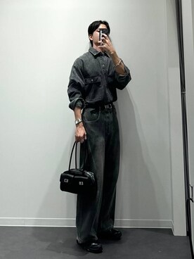 「LAKOLE（ラコレ）のアイテム（ハンドバッグ）」を使った、ショゴさん（メンズ・174cm）の秋コーディネート