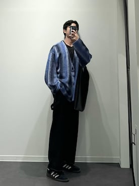 「LAKOLE（ラコレ）のグラデストライプカーディガン/146463（カーディガン/ボレロ）」を使った、ショゴさん（メンズ・174cm）の秋コーディネート