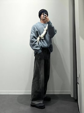 「LAKOLE（ラコレ）のアイテム（ニットキャップ/ビーニー）」を使った、ショゴさん（メンズ・174cm）の秋コーディネート