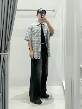 「NOT4NERD（ノットフォーナード）のアイテム（帽子）」を使った、ショゴさん（メンズ・174cm）の夏コーディネート