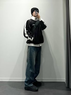 「LAKOLE（ラコレ）のアイテム（ニットキャップ/ビーニー）」を使った、ショゴさん（メンズ・174cm）の秋コーディネート