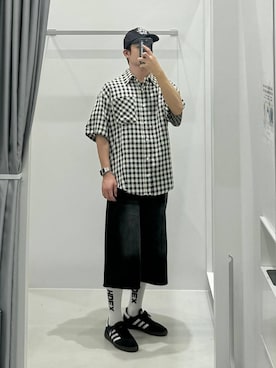 「ALAND（エーランド）のアイテム（キャップ）」を使った、ショゴさん（メンズ・174cm）の夏コーディネート