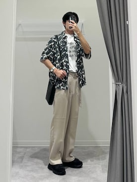 「LAKOLE（ラコレ）のアイテム（シャツ/ブラウス）」を使った、ショゴさん（メンズ・174cm）の夏コーディネート