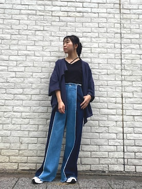 「OSMOSIS（オズモーシス）のアイテム」を使った、MIKIさん（レディース・158cm）の秋コーディネート