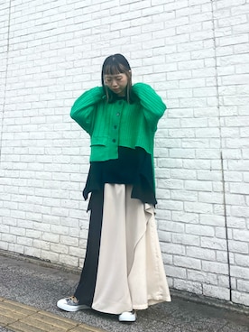 「OSMOSIS（オズモーシス）のアイテム」を使った、MIKIさん（レディース・158cm）の冬コーディネート