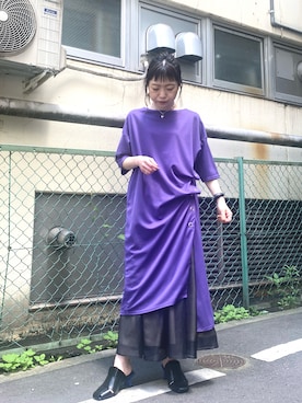 「OSMOSIS（オズモーシス）のアイテム」を使った、MIKIさん（レディース・158cm）の夏コーディネート