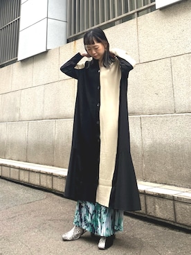 「OSMOSIS（オズモーシス）のアイテム」を使った、MIKIさん（レディース・158cm）の冬コーディネート