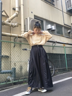 「OSMOSIS（オズモーシス）のアイテム」を使った、MIKIさん（レディース・158cm）の春コーディネート