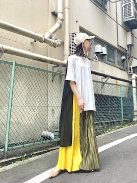 「OSMOSIS（オズモーシス）のアイテム」を使った、MIKIさん（レディース・158cm）の夏コーディネート