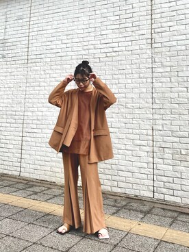 「OSMOSIS（オズモーシス）のアイテム（ジャケット/アウター）」を使った、MIKIさん（レディース・158cm）の春コーディネート