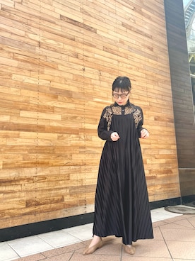 「OSMOSIS（オズモーシス）のアイテム（ワンピース/ドレス）」を使った、MIKIさん（レディース・158cm）の夏コーディネート