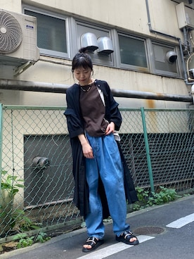 「OSMOSIS（オズモーシス）のアイテム」を使った、MIKIさん（レディース・158cm）の秋コーディネート