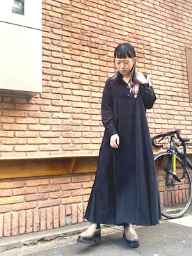 「OSMOSIS（オズモーシス）のアイテム」を使った、MIKIさん（レディース・158cm）の冬コーディネート