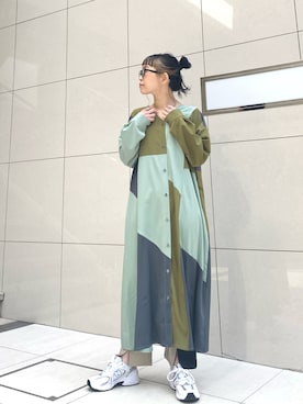 「OSMOSIS（オズモーシス）のアイテム」を使った、MIKIさん（レディース・158cm）の冬コーディネート