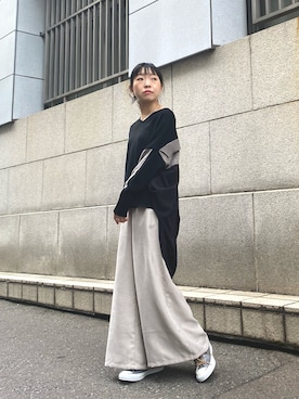 「OSMOSIS（オズモーシス）のアイテム」を使った、MIKIさん（レディース・158cm）の冬コーディネート