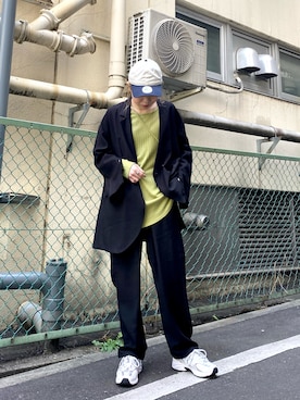 「OSMOSIS（オズモーシス）のアイテム（ジャケット/アウター）」を使った、MIKIさん（レディース・158cm）の春コーディネート