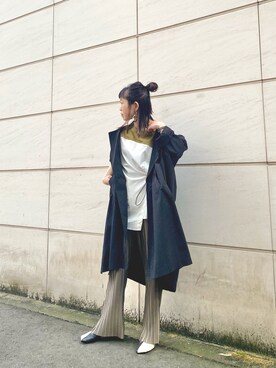 「OSMOSIS（オズモーシス）のアイテム（ジャケット/アウター）」を使った、MIKIさん（レディース・158cm）の秋コーディネート