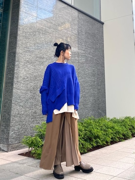 「OSMOSIS（オズモーシス）のアイテム」を使った、MIKIさん（レディース・158cm）の秋コーディネート