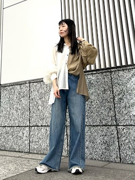 「OSMOSIS（オズモーシス）のアイテム」を使った、MIKIさん（レディース・158cm）の春コーディネート