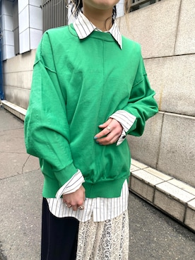 「OSMOSIS（オズモーシス）のアイテム」を使った、MIKIさん（レディース・158cm）の春コーディネート