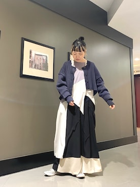 「OSMOSIS（オズモーシス）のアイテム」を使った、MIKIさん（レディース・158cm）の冬コーディネート