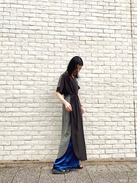 「OSMOSIS（オズモーシス）のアイテム（ワンピース/ドレス）」を使った、MIKIさん（レディース・158cm）の夏コーディネート