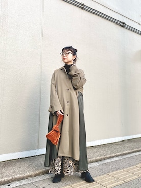 「OSMOSIS（オズモーシス）のアイテム（その他アウター）」を使った、MIKIさん（レディース・158cm）の秋コーディネート