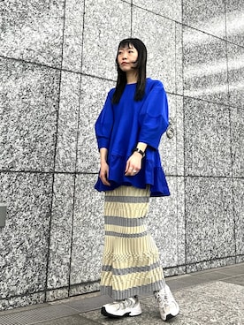 「OSMOSIS（オズモーシス）のアイテム」を使った、MIKIさん（レディース・158cm）の春コーディネート