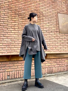 「OSMOSIS（オズモーシス）のアイテム」を使った、MIKIさん（レディース・158cm）の冬コーディネート