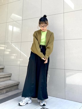 「OSMOSIS（オズモーシス）のアイテム」を使った、MIKIさん（レディース・158cm）の冬コーディネート