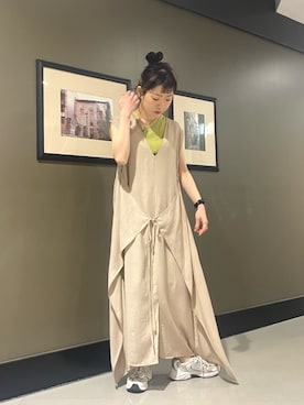 「OSMOSIS（オズモーシス）のアイテム」を使った、MIKIさん（レディース・158cm）の夏コーディネート