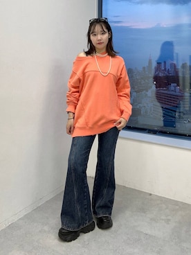 「アイテム（スウェット）」を使った、ハオさん（レディース・158cm・20代）の秋コーディネート