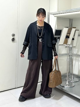 「アイテム（スウェットパンツ）」を使った、ハオさん（レディース・158cm・20代）の秋コーディネート