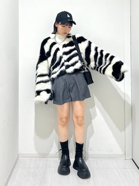 「アイテム（キャップ）」を使った、ハオさん（レディース・158cm・20代）の秋コーディネート