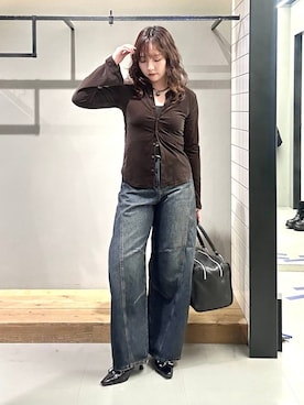 「PAGEBOY（ページボーイ）のハートマンテルネックレス3（ネックレス）」を使った、ハオさん（レディース・158cm）の秋コーディネート