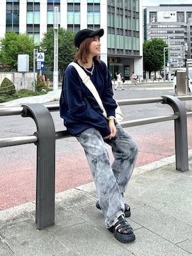 「PBLIM（ページボーイリム）のアイテム（アクセサリー）」を使った、ハオさん（レディース・158cm）の夏コーディネート